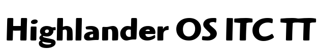 Highlander OS ITC TT Font Image