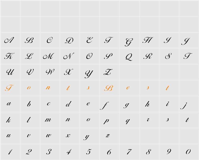 NicholasBecker Character Map