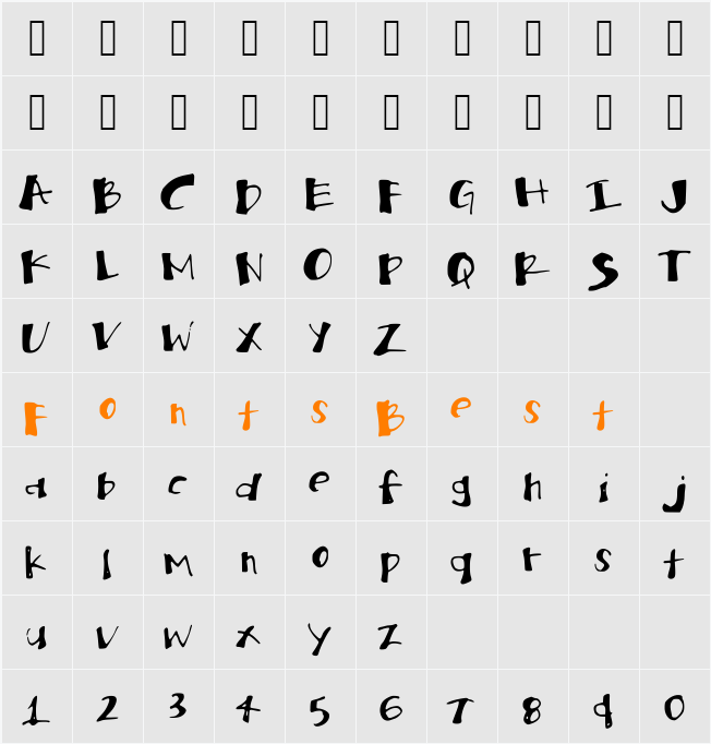 brittanblock Character Map