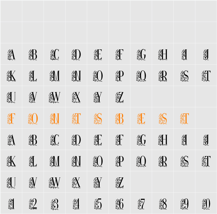 RemesloSTD Character Map