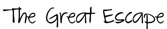 The Great Escape Font Image