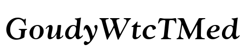 GoudyWtcTMed Font Image