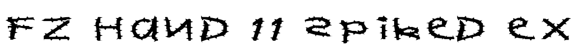 FZ HAND 11 SPIKED EX Font Image