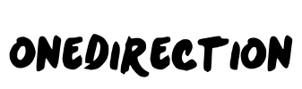 OneDirection Font Image