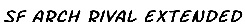 SF Arch Rival Extended Font Image