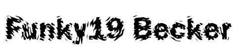 Funky19 Becker Font Image