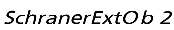 SchranerExtOb 2 Font Image