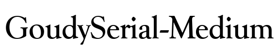 GoudySerial-Medium Font Image