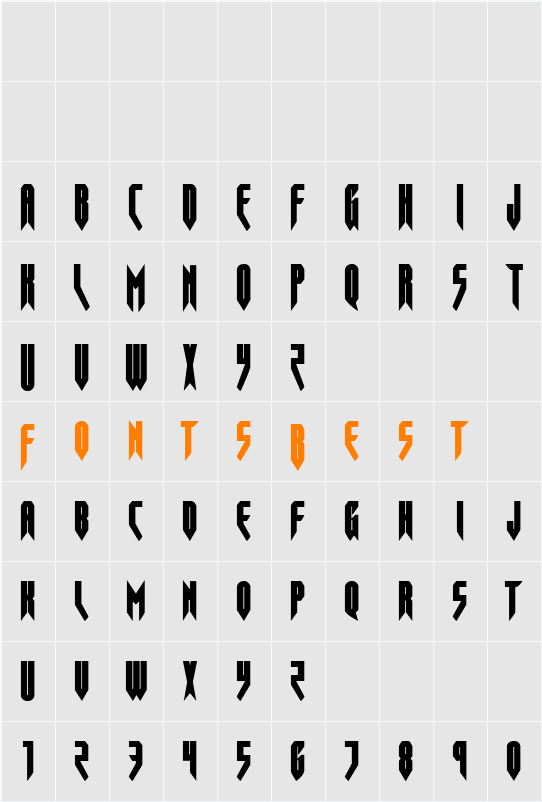 Opus Magnus Condensed Character Map