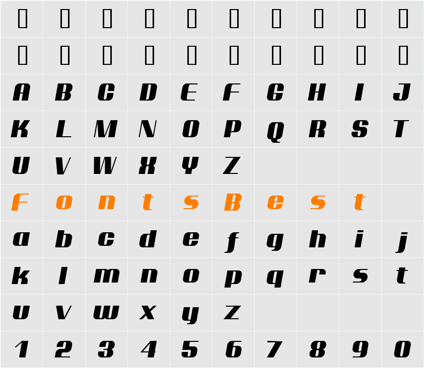 Ptarmigan Character Map