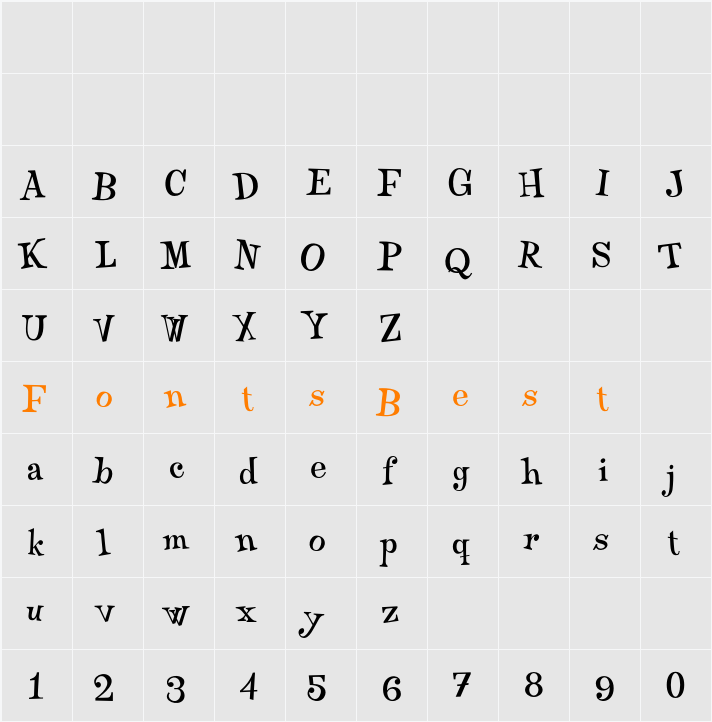 Qraxy Character Map