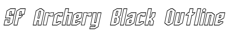 SF Archery Black Outline Font Image