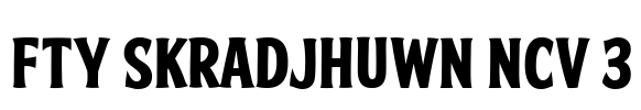 FTY SKRADJHUWN NCV 3 Font Image
