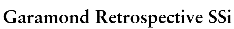 Garamond Retrospective SSi
