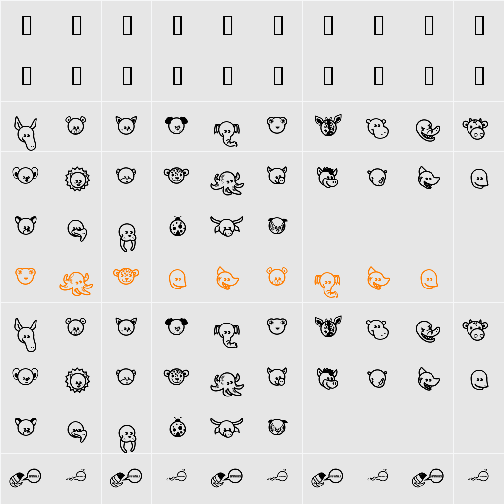 Garanimals Character Map