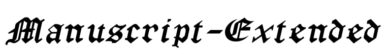 Manuscript-Extended Font Image