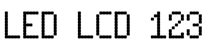 LED LCD 123 Font Image
