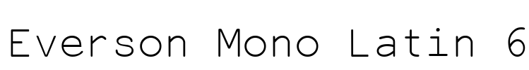 Everson Mono Latin 6