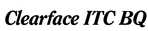 Clearface ITC BQ Font Image