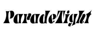 ParadeTight Font Image