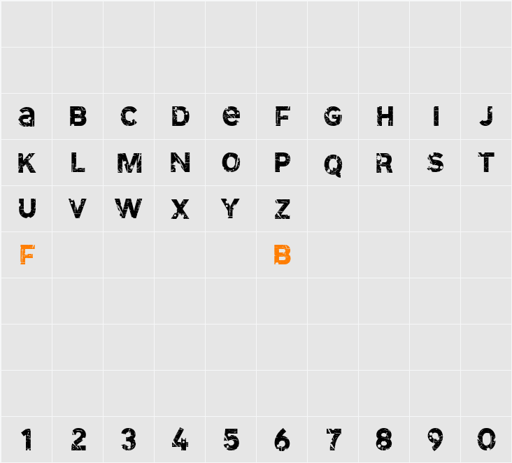 SD Cammello Demo Character Map