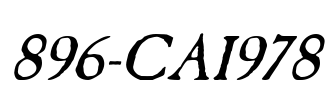 896-CAI978 Font Image