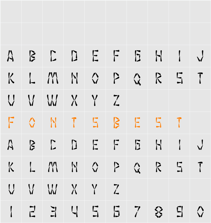 SF Wasabi Condensed Character Map