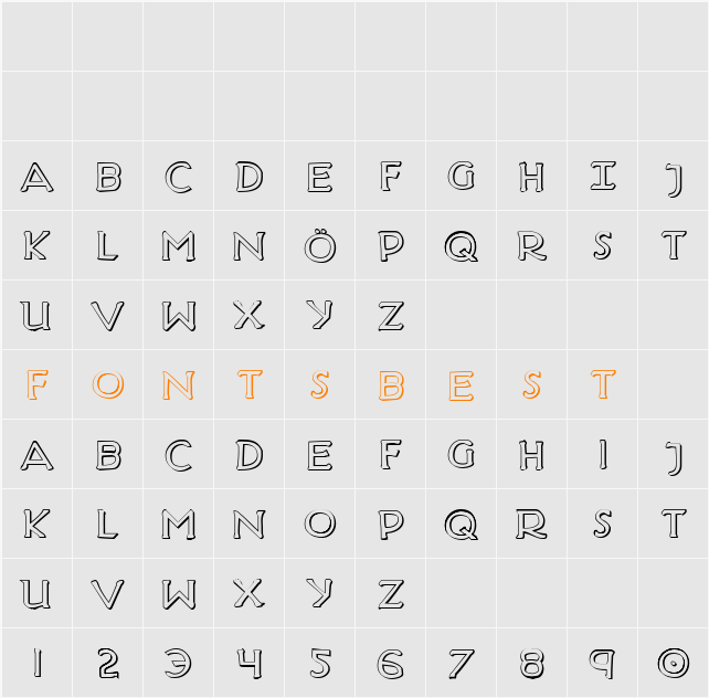 Hadriatic Shadow Character Map