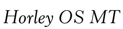 Horley OS MT Font Image