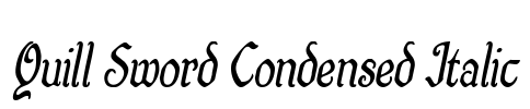 Quill Sword Condensed Italic Font Image