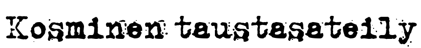 Kosminen taustasateily Font Image