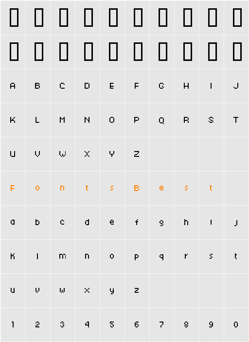 techkr Character Map