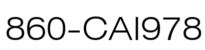860-CAI978 Font Image