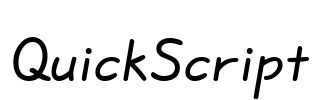 QuickScript Font Image