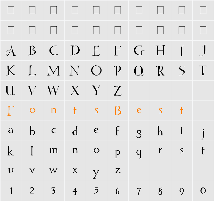 Hello Sark Character Map