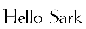 Hello Sark Font Image