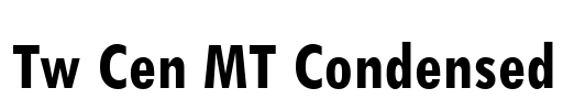 Tw Cen MT Condensed