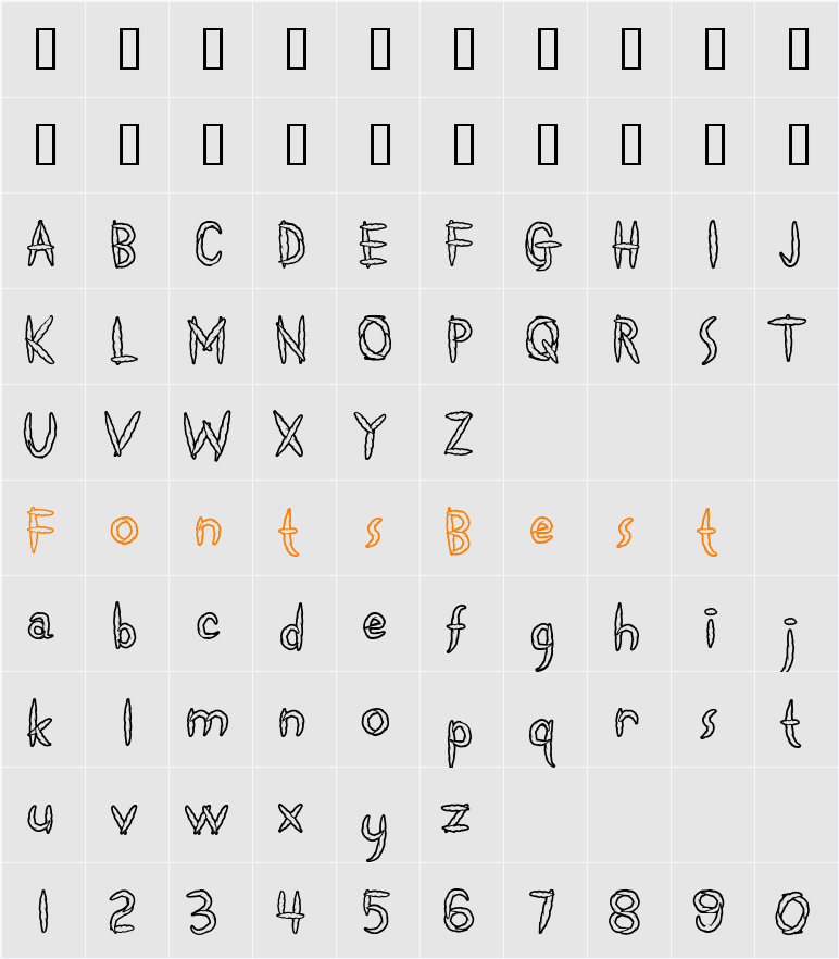 Spliffs Character Map
