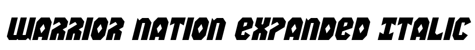 Warrior Nation Expanded Italic