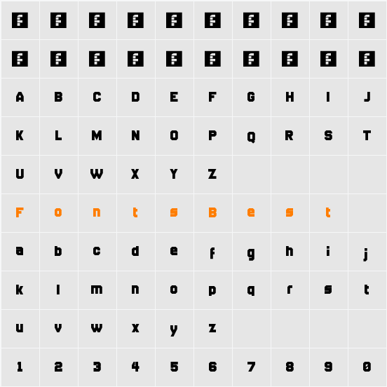 Disparador Character Map
