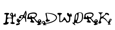 HARDWORK Font Image
