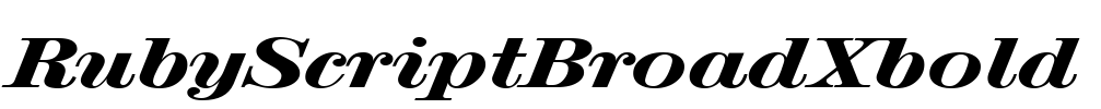 RubyScriptBroadXbold Font Image
