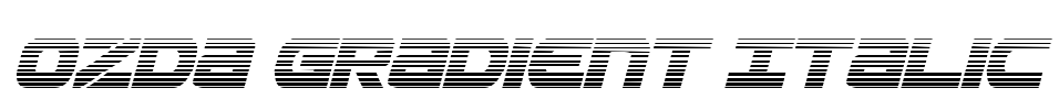Ozda Gradient Italic Font Image