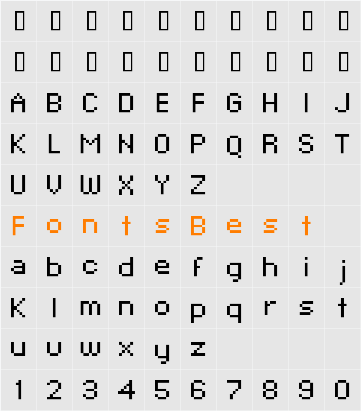 xpaider pixel explosion 02 Character Map