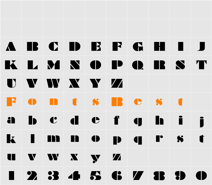 MBraggadocio Character Map