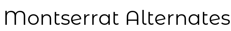 Montserrat Alternates Font Image