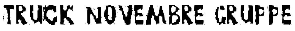 TRUCK NOVEMBRE GRUPPE Font Image