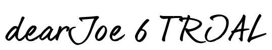dearJoe 6 TRIAL Font Image