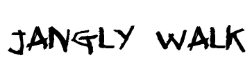 Jangly walk Font Image