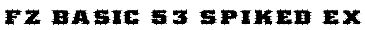FZ BASIC 53 SPIKED EX Font Image